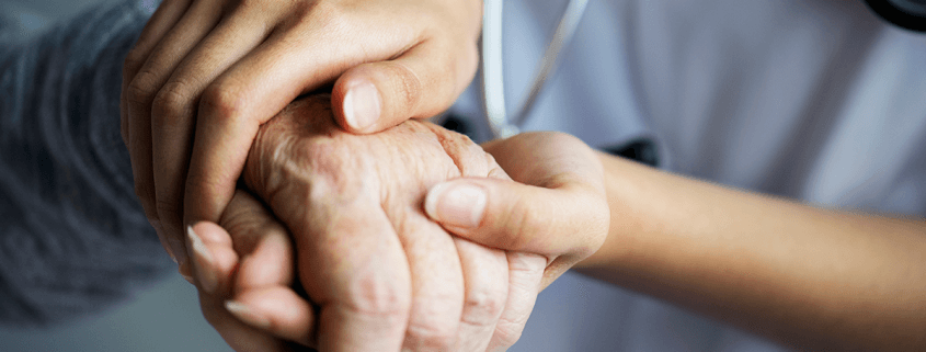 closeup de um apoio de maos